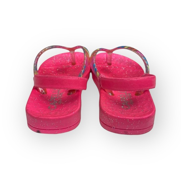 Capelli NY ㋛ Slingback Flip Flop Rainbow Glitter Sandals ㋛ Fuchsia ㋛ Size 4 / 5 - Picture 4 of 16